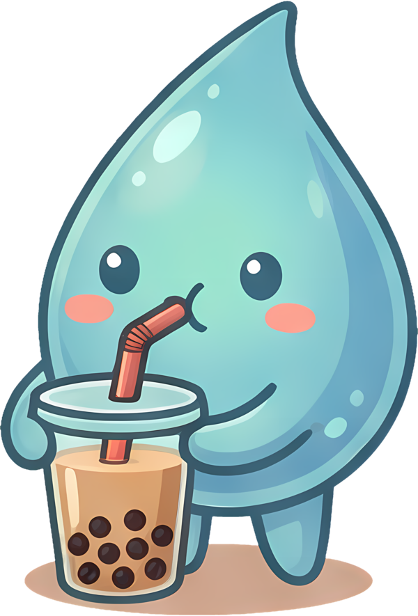 Champ sipping a boba tea