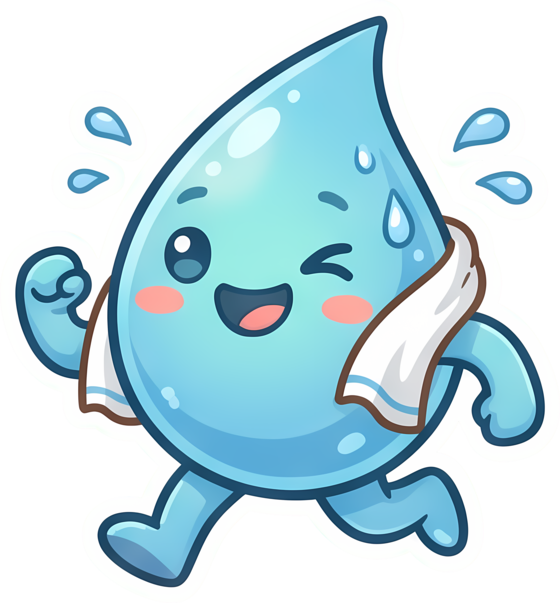 Recovery Run sticker: the champ running with a towel and flexing after a workout