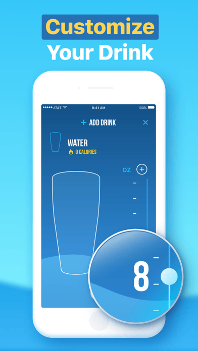 Water Reminder: customizing a drink